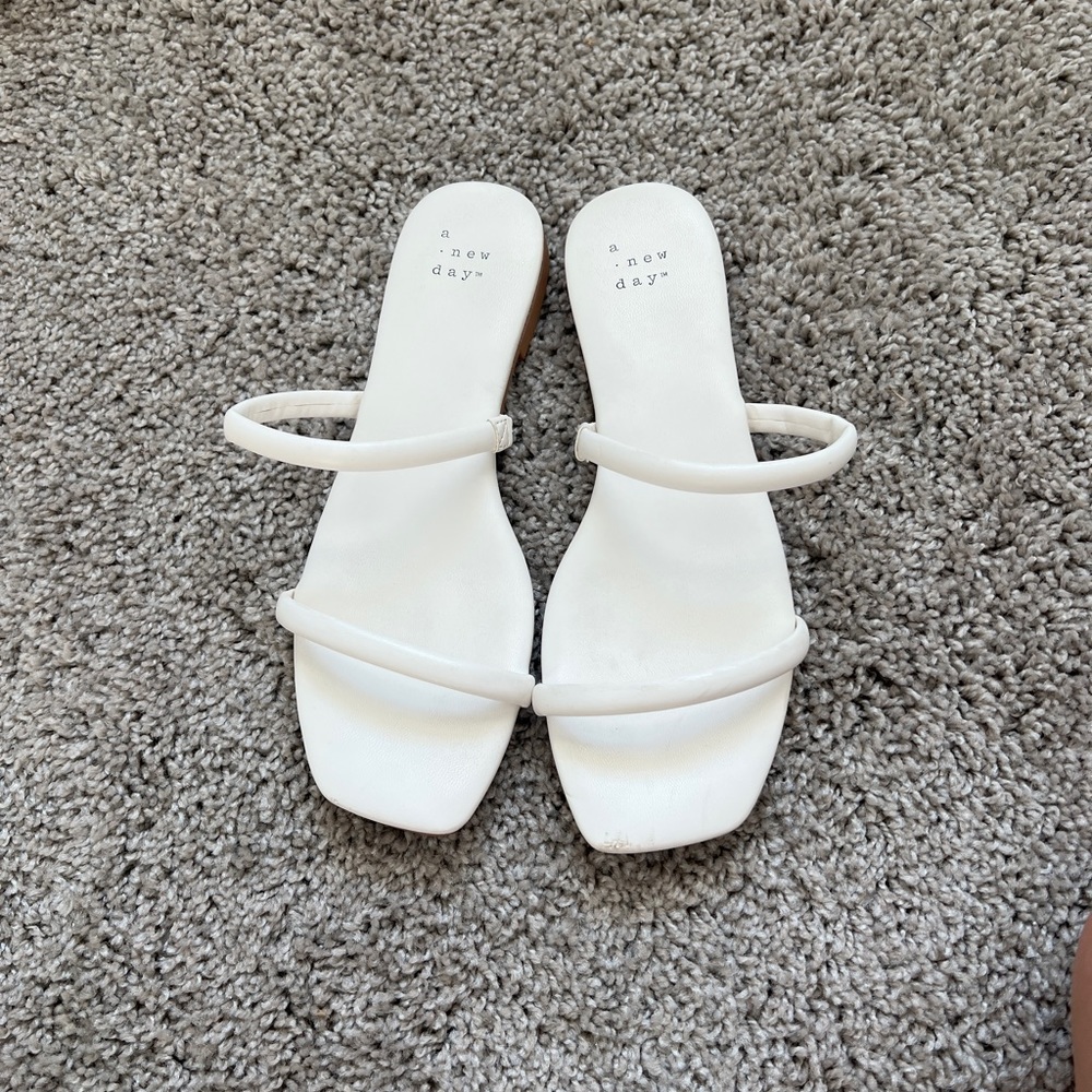 White target sandals